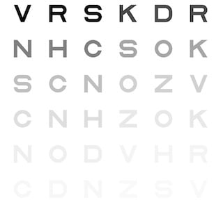 Optic Nerve Damage Foggy Hazy Vision Contrast Test